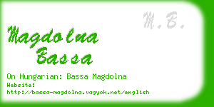 magdolna bassa business card